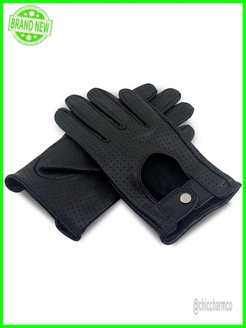 Genuine Lambskin Full Mesh Driving Gloves - Thin Unlined